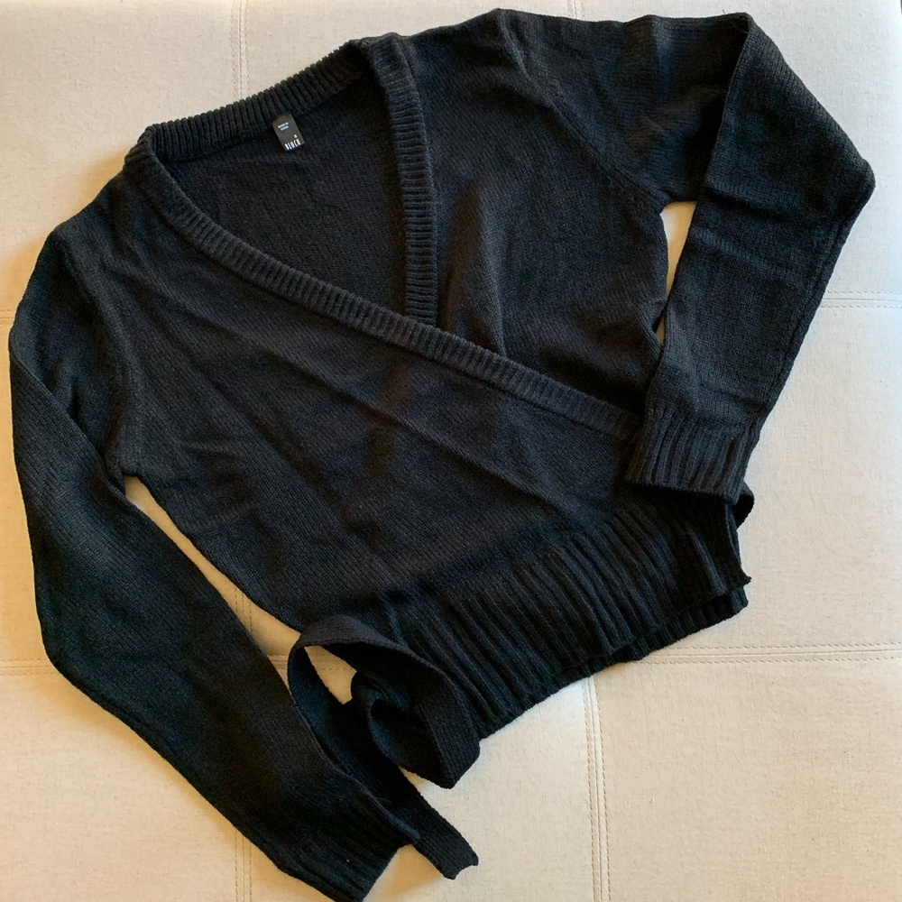 Bloch Black Wrap Dance Ballet Cardigan Sweater S